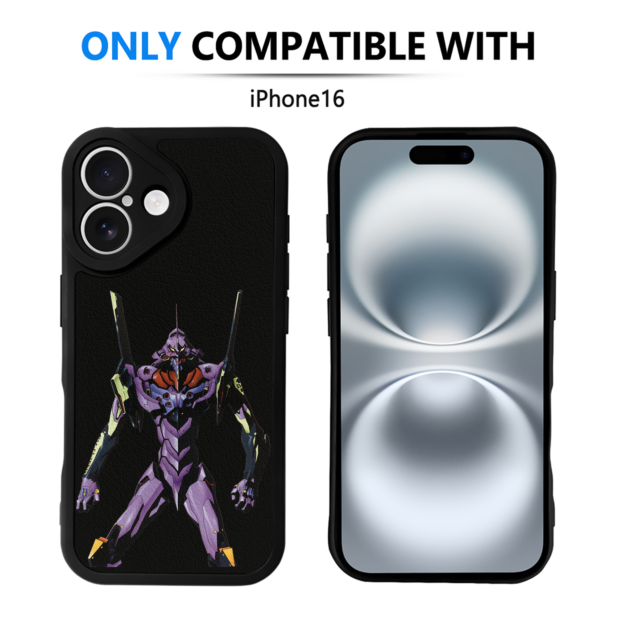 （画像用） EVA 新世紀エヴァンゲリオン 【iPhone 16シリーズ対応】シリコンスマホケース（レザー調） 材質：シリコン